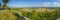 View over the Po Valley from the mountains of Piedmont from the village of Camino during the day