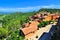 View over the red hues of Rousillon, Provence, France