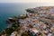 View over the resort town Nerja on Mediterranean coast of Spain