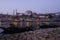 View over River Douro at dusk, Porto, Portugal.