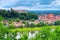 View over the River Elbe to the town Pirna, Saxony, Germany