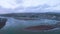 View over River Teign, Shaldon and Teignmouth from a drone, Devon, England