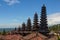 View over the roofs of Pura Besakih, a Hindu temple in Bali, Indonesia