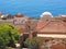 View over the rooftops in Monemvasia, Greece