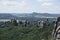 View over the Schrammsteine area and the landscape of Saxon Switzerland