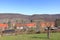 View over small gardens, allotment club in freital near dresden