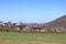 View over small gardens, allotment club in freital near dresden