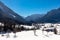 View over the snowy Ruhpolding