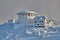 View over the spectacular ski slopes in the Carpathians mountains, Panoramic view over the ski slope, ski resort in Transylvania,