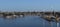 View over Stockholm early in the morning with Nybroviken and StrandvÃ¤gen in the rear of the photo