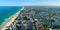 View over Surfers Paradise and Nerang river in Queensland, Austr