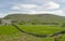 View over Swaledale from path above Reeth in Yorkshire Dales