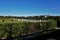 View over the swan lakes from viewing terrace in Herrenhausen Gardens Hanover