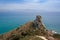 View over the Torre del Poetto, Sardinia, Italy