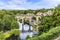 A view over the town of Knaresborough from the castle grounds in Yorkshire, UK