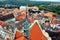 View over town of Pisek from the bell-tower, Southern Bohemia, Czech Republic