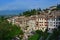 View over the town towards the dolomite foothills Asolo, Italy