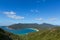 View over turquoise waters of Wineglass Bay in Freycinet National Park, Tasmania island, Australia.