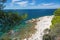 View over typical coast landscape of Istria in summer