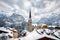 View over the village of Hallstatt in the Austrian Alps