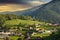 View over the village of Spitz on Danube river and vineyard landscape of Wachau, Lower Austria