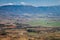 View over vineyards and Sainte Baume in southern France.