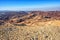 View over the Wadi Musa where is an ancient city Petra.