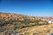 View over the Wadi Musa where is an ancient city Petra.