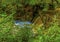 A view over a waterfall at Ffynone, Wales after heavy rainfall