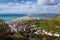 View over Weymouth, Portland and Chesil beach