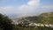 View over Weymouth Portland and Chesil beach Dorset England UK blue sky and cloud