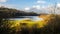 A view over Woodhall loch, on a sunny winters day, near Mossdale , Scotland