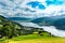 View over Zeller See lake. Zell Am See, Austria, Europe.