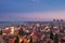 View over Zemun, St. Nicholas Church, Danube and Belgrade during