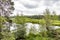 View during an overcast day on the Lake `Patersmoer` near Strijbeek, Netherlands