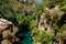 View of the overhanging rocks of KÃ¶prÃ¼lÃ¼ Canyon near Antalya in southern Turkey