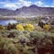 View overlooking the arid town of Kamloops, in the beautiful int