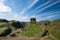 View overlooking the fairy glen at isle of Skye in Scotland