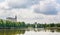 View of Overlooking the Kleiner Kiel lake, on the city hall house, Kiel, Schleswig-Holstein, Germany, Europe