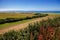 View overlooking the North Cornwall Coast, with Bude in the distance