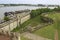 View from the Ozama Fortress to the Ozama river delta in Santo Domingo, Dominican Republic.