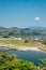 View of Ozu village and Hijikawa river in Ehime, Shikoku, Japan