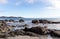 View of Pacific Ocean from a rocky beach