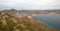 View of Pacific and Sea of Cortes and Cabo San Lucas marina as seen from the top of Mount Solmar in Baja California Mexico