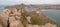 View of Pacific and Sea of Cortes and Cabo San Lucas marina as seen from the top of Mount Solmar in Baja California Mexico