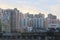 View of packed apartments in Hong Kong