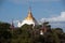 View of Pagoda in Sagaing hill near Ayeyarwady river ,Myanmar.
