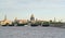 View of the Palace Bridge, St. Isaac\'s Cathedral, Admiralty in ty in the summer evening. St. Petersburg