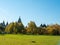 View of the palace of tsar Alexei Mikhailovich against the background of the blue sky. Autumn day, copy space. Museum reserve