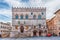 View of Palazzo dei Priori, historical building in Perugia, Ital